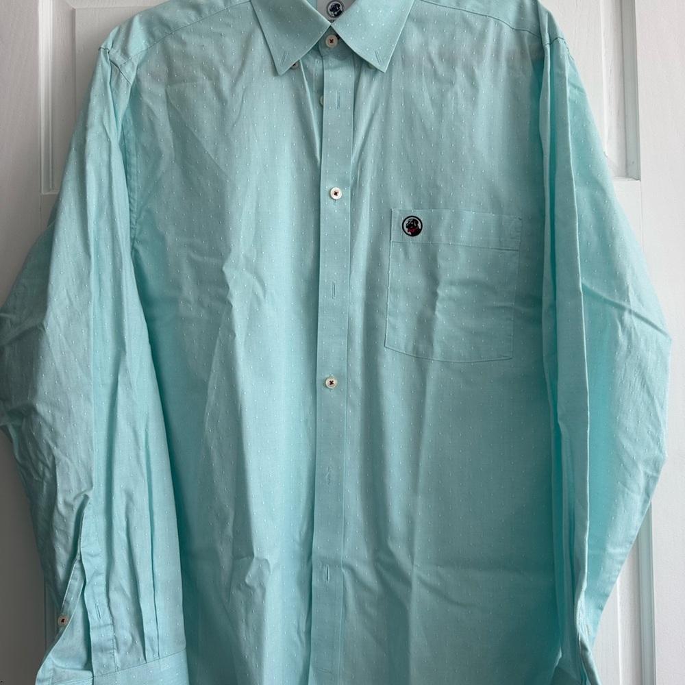 Southern Proper Men's Aqua Shirt